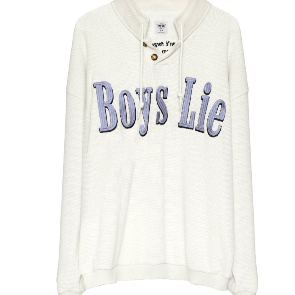 BOYS LIE Smitten Henley Boyfriend Crewneck